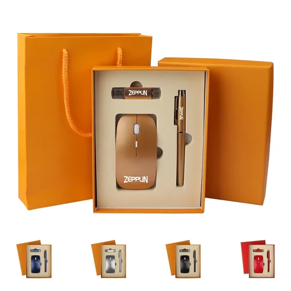 3 in 1 Business Gift Set W/ Wireless Mouse, Pen&Usb Drive - 3 in 1 Business Gift Set W/ Wireless Mouse, Pen&Usb Drive - Image 0 of 2