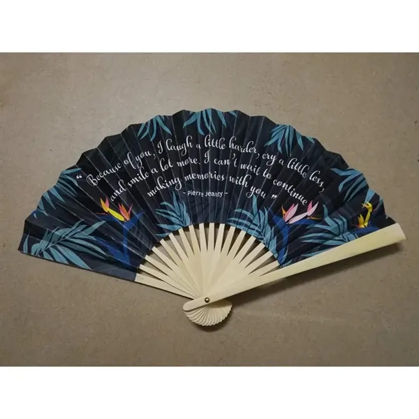 Folding Paper Hand Bamboo Fans for Wedding and Party Favors - Folding Paper Hand Bamboo Fans for Wedding and Party Favors - Image 3 of 4