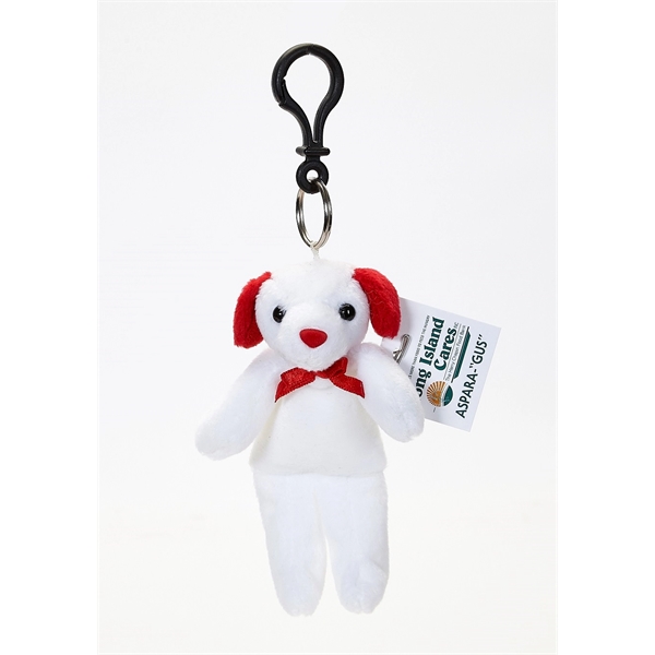 White Dog Zipper Pull