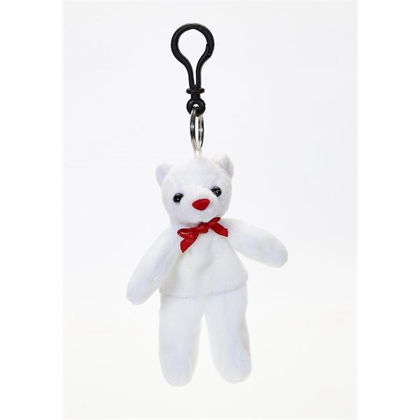 White Bear Zipper Pull Back Pack Clip