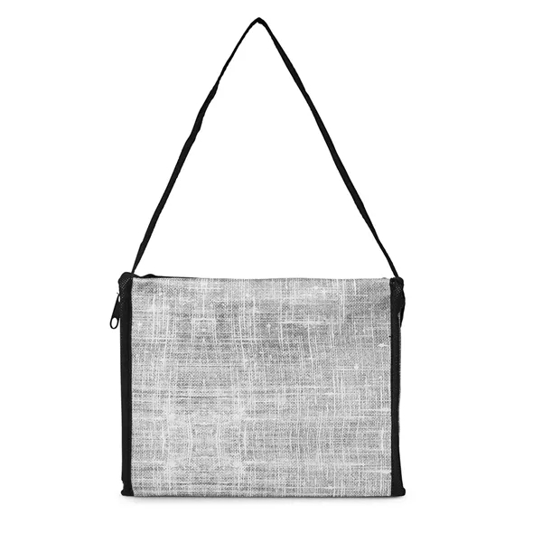 Denim Pattern Non-Woven 6-Pack Lunch Cooler Bag - Denim Pattern Non-Woven 6-Pack Lunch Cooler Bag - Image 1 of 14