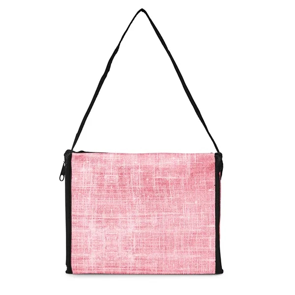 Denim Pattern Non-Woven 6-Pack Lunch Cooler Bag - Denim Pattern Non-Woven 6-Pack Lunch Cooler Bag - Image 12 of 14