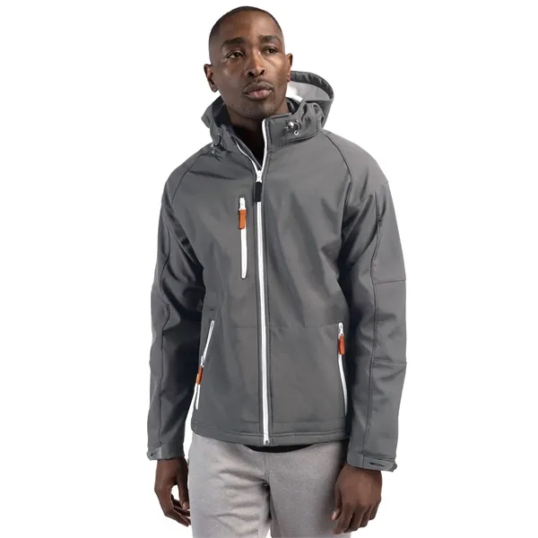 Clique Serac Stretch Softshell Hooded Full Zip Mens Jacket - Clique Serac Stretch Softshell Hooded Full Zip Mens Jacket - Image 5 of 5