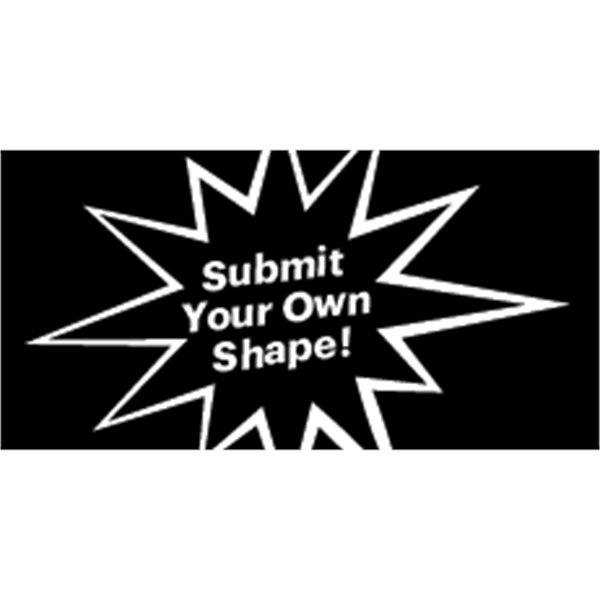 Promo Tag Card Stock 12pt Custom Shape 25-36 sq. in. - White