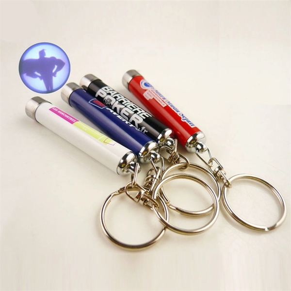 Promotional LED Logo Projector Flashlight Keychain - Aluminu - Promotional LED Logo Projector Flashlight Keychain - Aluminu - Image 1 of 1