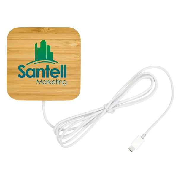 Good Value™ Bamboo Magnet-Hold 15W Wireless Charger - Good Value™ Bamboo Magnet-Hold 15W Wireless Charger - Image 7 of 8