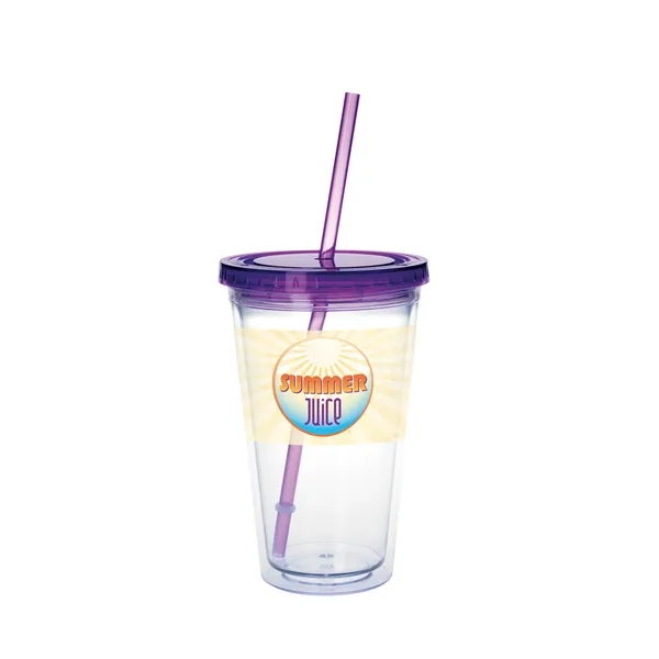 Good Value™ Clear Tumbler with Colored Lid - 18 oz. - Good Value™ Clear Tumbler with Colored Lid - 18 oz. - Image 25 of 29