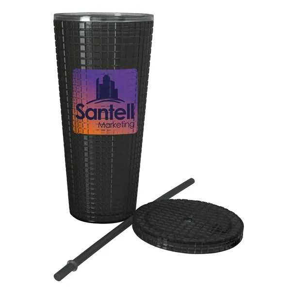 Good Value™ Square-Pattern Double-Wall Tumbler - 23 oz. - Good Value™ Square-Pattern Double-Wall Tumbler - 23 oz. - Image 11 of 15