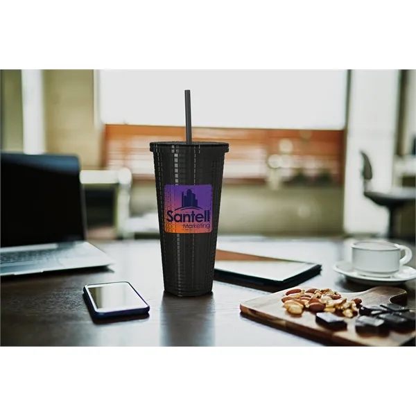 Good Value™ Square-Pattern Double-Wall Tumbler - 23 oz. - Good Value™ Square-Pattern Double-Wall Tumbler - 23 oz. - Image 13 of 15