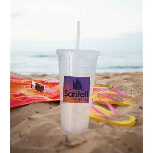 Good Value™ Square-Pattern Double-Wall Tumbler - 23 oz. - Good Value™ Square-Pattern Double-Wall Tumbler - 23 oz. - Image 14 of 15