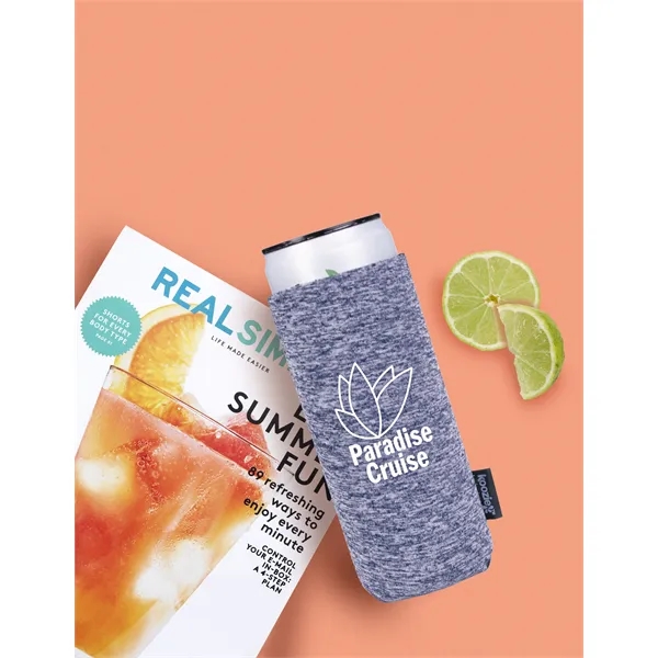 Koozie® Heather Collapsible Slim Can Cooler - Koozie® Heather Collapsible Slim Can Cooler - Image 15 of 20