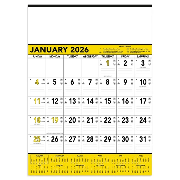 Triumph® Calendars Yellow & Black Contractor Memo Calendar - Triumph® Calendars Yellow & Black Contractor Memo Calendar - Image 7 of 9