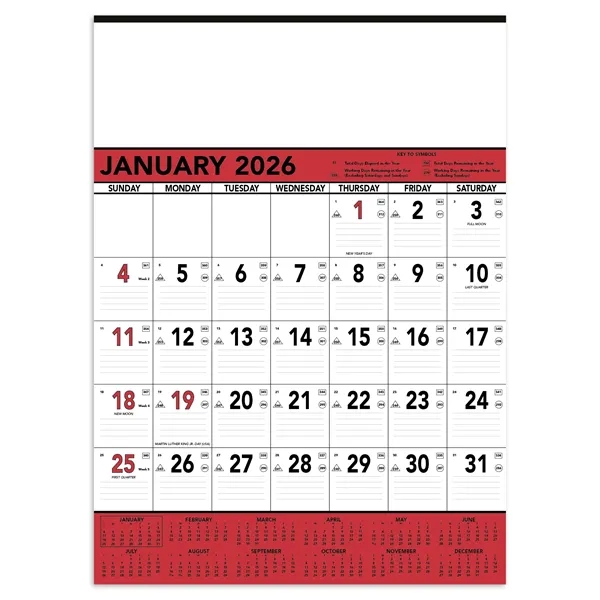 Triumph® Calendars Red & Black Contractor Memo Calendar - Triumph® Calendars Red & Black Contractor Memo Calendar - Image 7 of 9