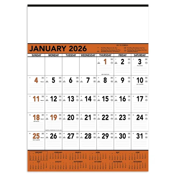 Triumph® Calendars Orange & Black Contractor Memo Calendar - Triumph® Calendars Orange & Black Contractor Memo Calendar - Image 7 of 9