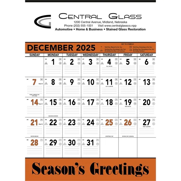 Triumph® Calendars Orange & Black Contractor Memo Calendar - Triumph® Calendars Orange & Black Contractor Memo Calendar - Image 8 of 9