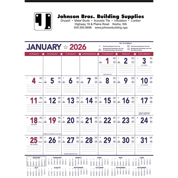 Triumph® Calendars Patriotic Contractor Memo Calendar - Triumph® Calendars Patriotic Contractor Memo Calendar - Image 5 of 9