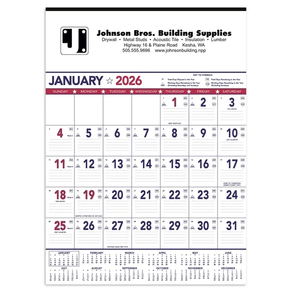 Triumph® Calendars Patriotic Contractor Memo Calendar - Triumph® Calendars Patriotic Contractor Memo Calendar - Image 6 of 9