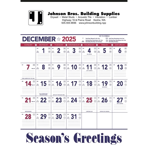 Triumph® Calendars Patriotic Contractor Memo Calendar - Triumph® Calendars Patriotic Contractor Memo Calendar - Image 8 of 9