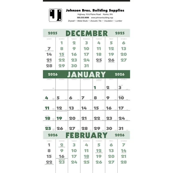 Triumph® Calendars 3-Month Planner (12 Sheet) - Triumph® Calendars 3-Month Planner (12 Sheet) - Image 2 of 5