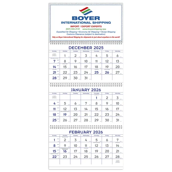 Triumph® Calendars Blue & Grey Commercial Planner - Triumph® Calendars Blue & Grey Commercial Planner - Image 2 of 4