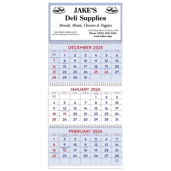 Triumph® Calendars Red & Blue Commercial Planner - Triumph® Calendars Red & Blue Commercial Planner - Image 3 of 5