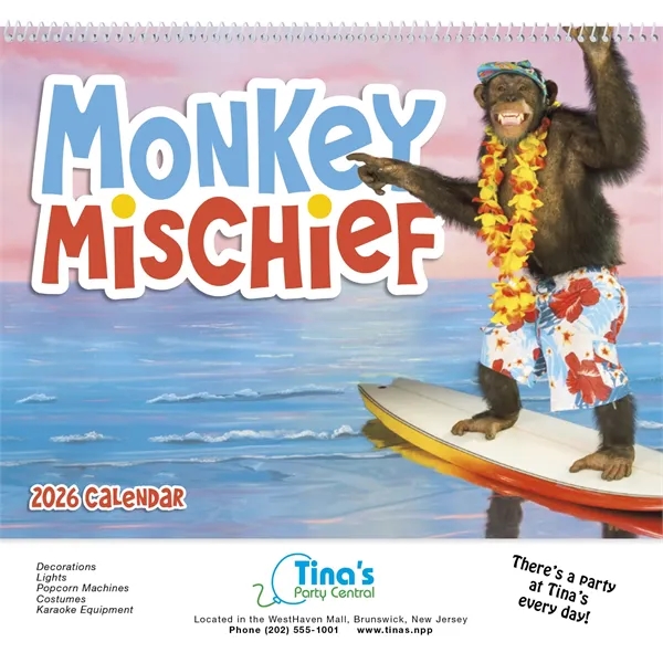 Good Value™ Monkey Mischief - Spiral Calendar - Good Value™ Monkey Mischief - Spiral Calendar - Image 10 of 30