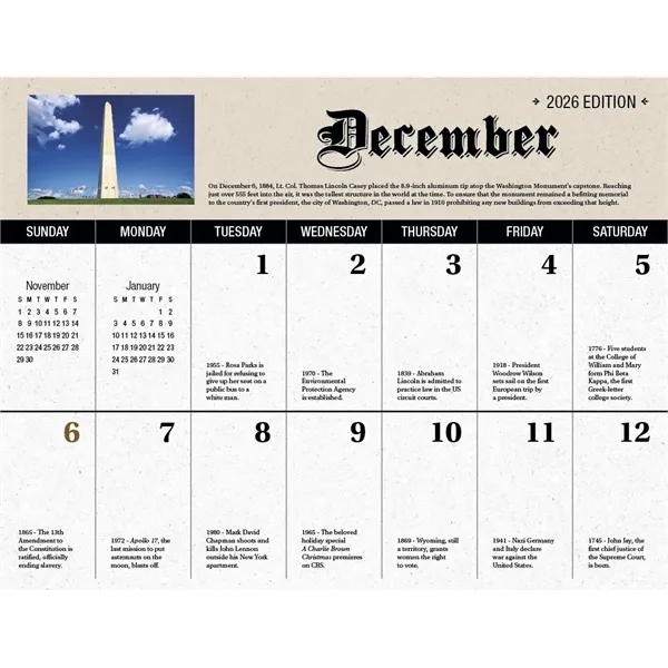 Good Value™ Daily History - Stapled Calendar - Good Value™ Daily History - Stapled Calendar - Image 31 of 31