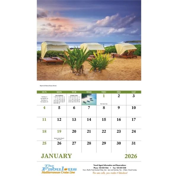 Good Value™ Beach Paradise - Stapled Calendar - Good Value™ Beach Paradise - Stapled Calendar - Image 14 of 30