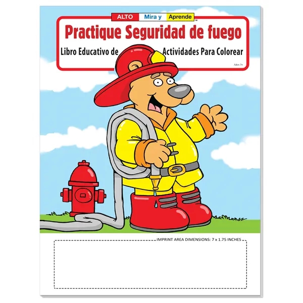 Coloring Book: Practice Fire Safety (Spanish) - Coloring Book: Practice Fire Safety (Spanish) - Image 3 of 3