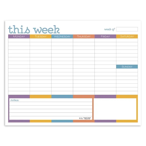 Triumph® Calendars Small Weekly Desk Pad - Colors - Triumph® Calendars Small Weekly Desk Pad - Colors - Image 5 of 6
