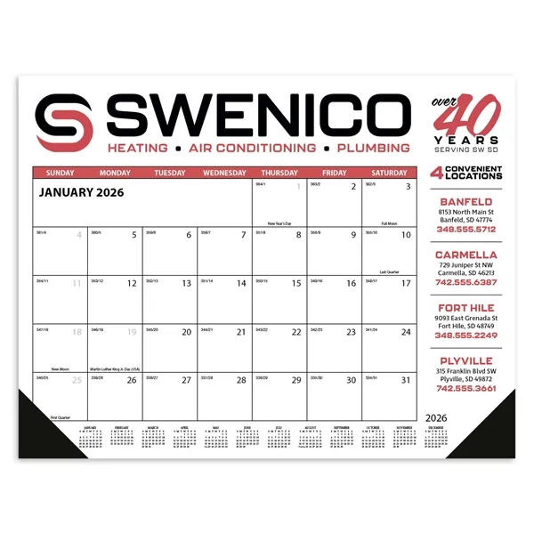 Skinner & Kennedy™ Desk Pad Calendar - Skinner & Kennedy™ Desk Pad Calendar - Image 3 of 6