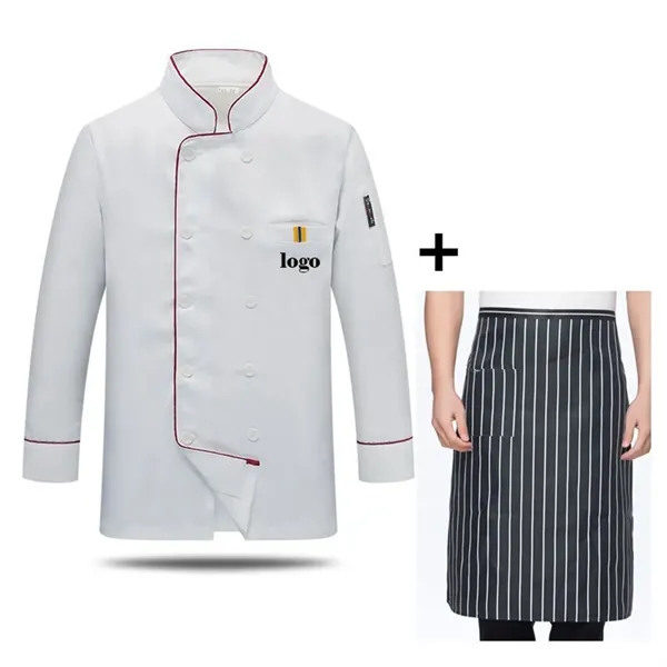 Long Sleeve Chef Jacket with Apron - Long Sleeve Chef Jacket with Apron - Image 0 of 0