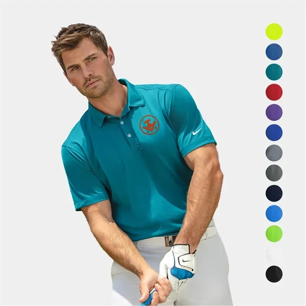 Nike Dri-FIT Vertical Mesh Polo w/ Screen Print 4.4 oz. - Nike Dri-FIT Vertical Mesh Polo w/ Screen Print 4.4 oz. - Image 0 of 13