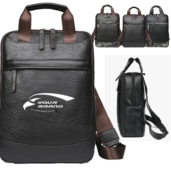 Men's PU Bag Backpack - Men's PU Bag Backpack - Image 0 of 5