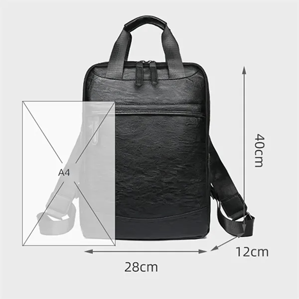 Men's PU Bag Backpack - Men's PU Bag Backpack - Image 1 of 5