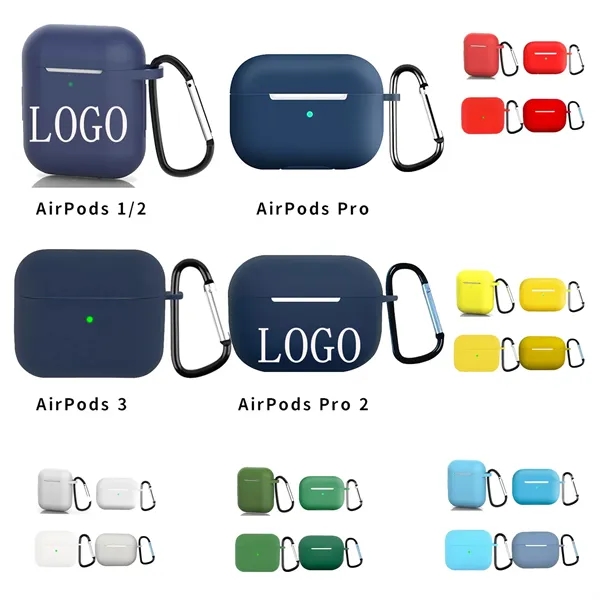 Wireless Earphones Protection Case Cover With Keychain - Wireless Earphones Protection Case Cover With Keychain - Image 0 of 4