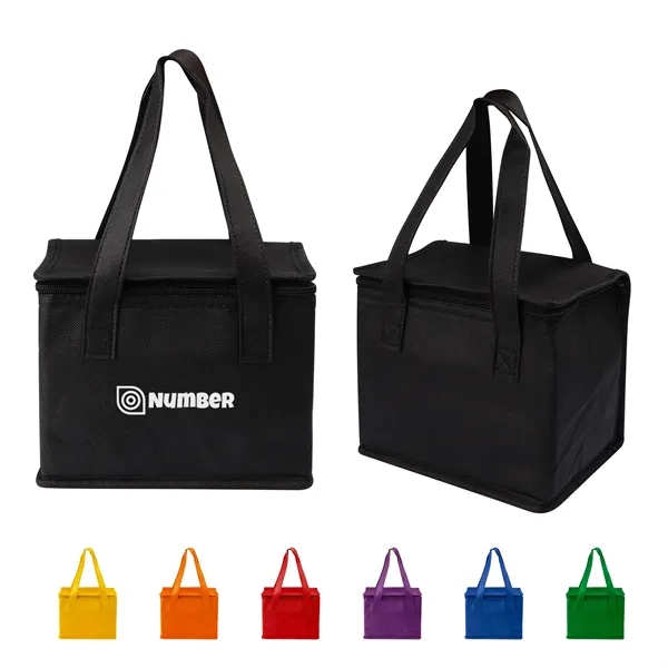 6 Cans Non woven Insulated Cooler Bag w/ Zipper&Handle
