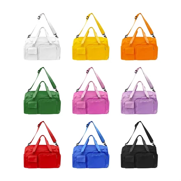 Large Portable Gym Duffle Bag W/ Handle, Oxford Fabric - Large Portable Gym Duffle Bag W/ Handle, Oxford Fabric - Image 1 of 4