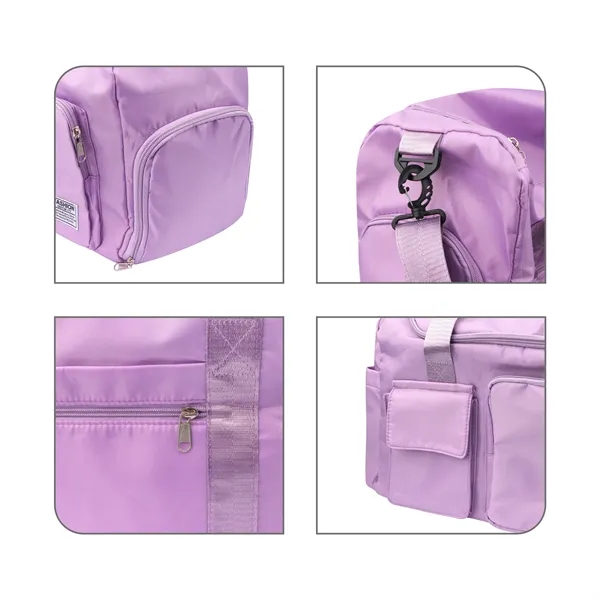 Large Portable Gym Duffle Bag W/ Handle, Oxford Fabric - Large Portable Gym Duffle Bag W/ Handle, Oxford Fabric - Image 3 of 4