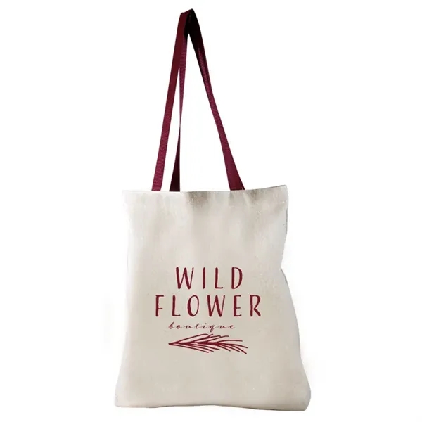 Bottom Gusset Cotton Tote, with Poly Handles - Bottom Gusset Cotton Tote, with Poly Handles - Image 2 of 3