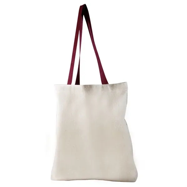 Bottom Gusset Cotton Tote, with Poly Handles - Bottom Gusset Cotton Tote, with Poly Handles - Image 3 of 3