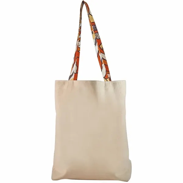 Bottom Gusset Cotton Tote, with Sublimated Handles & Liner - Bottom Gusset Cotton Tote, with Sublimated Handles & Liner - Image 4 of 4