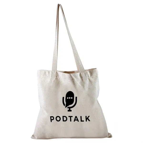 Flat Cotton Tote with Cotton Handles - Flat Cotton Tote with Cotton Handles - Image 2 of 3