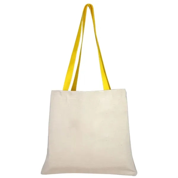 Flat Cotton Tote, with Poly Handles, Nylon Liner - Flat Cotton Tote, with Poly Handles, Nylon Liner - Image 5 of 5