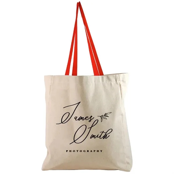 Full Side Gusset Cotton Tote, with Poly Handles & Liner - Full Side Gusset Cotton Tote, with Poly Handles & Liner - Image 3 of 4