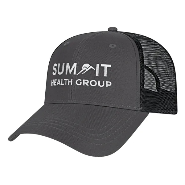 X-Tra Value Six Panel Polyester Trucker Cap - X-Tra Value Six Panel Polyester Trucker Cap - Image 0 of 5