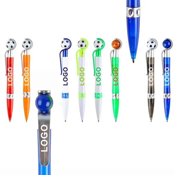 Cool Rotatable Soccer Basketball Shape Sports Ballpoint Pens - Cool Rotatable Soccer Basketball Shape Sports Ballpoint Pens - Image 2 of 3