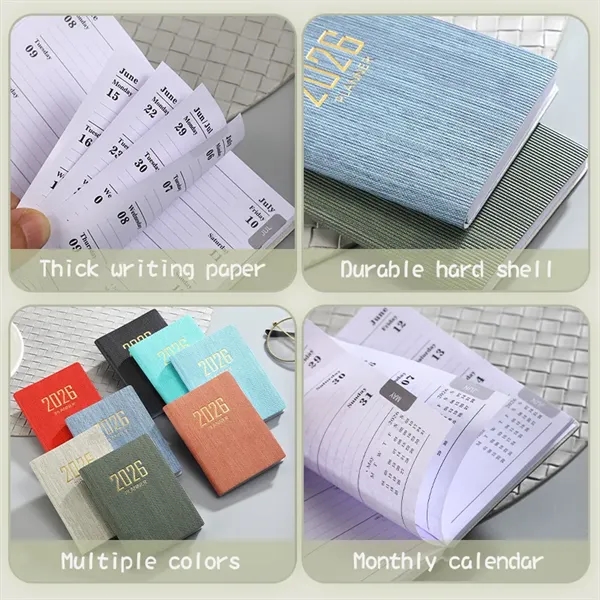 Portable A7 Pocket Planner Pu Cover Daily Notebook Calendar - Portable A7 Pocket Planner Pu Cover Daily Notebook Calendar - Image 4 of 12