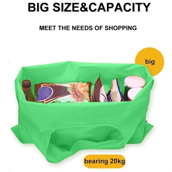 Foldable Polyester Shopping Tote Bag - Foldable Polyester Shopping Tote Bag - Image 3 of 15