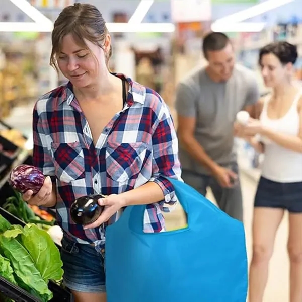 Foldable Polyester Shopping Tote Bag - Foldable Polyester Shopping Tote Bag - Image 4 of 15